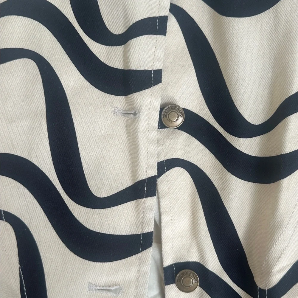 The Wolf Gang Wave Pattern Jacket in Black and Tan